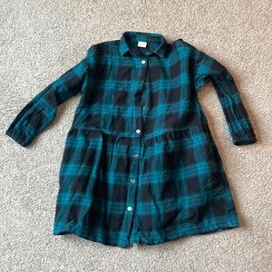 Fleece checkered dress